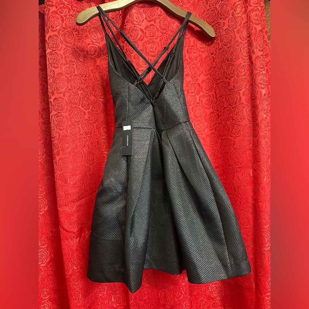 Lulus Hyped Up Black Backless Skater Dress . New w tag . - Picture 4 of 13